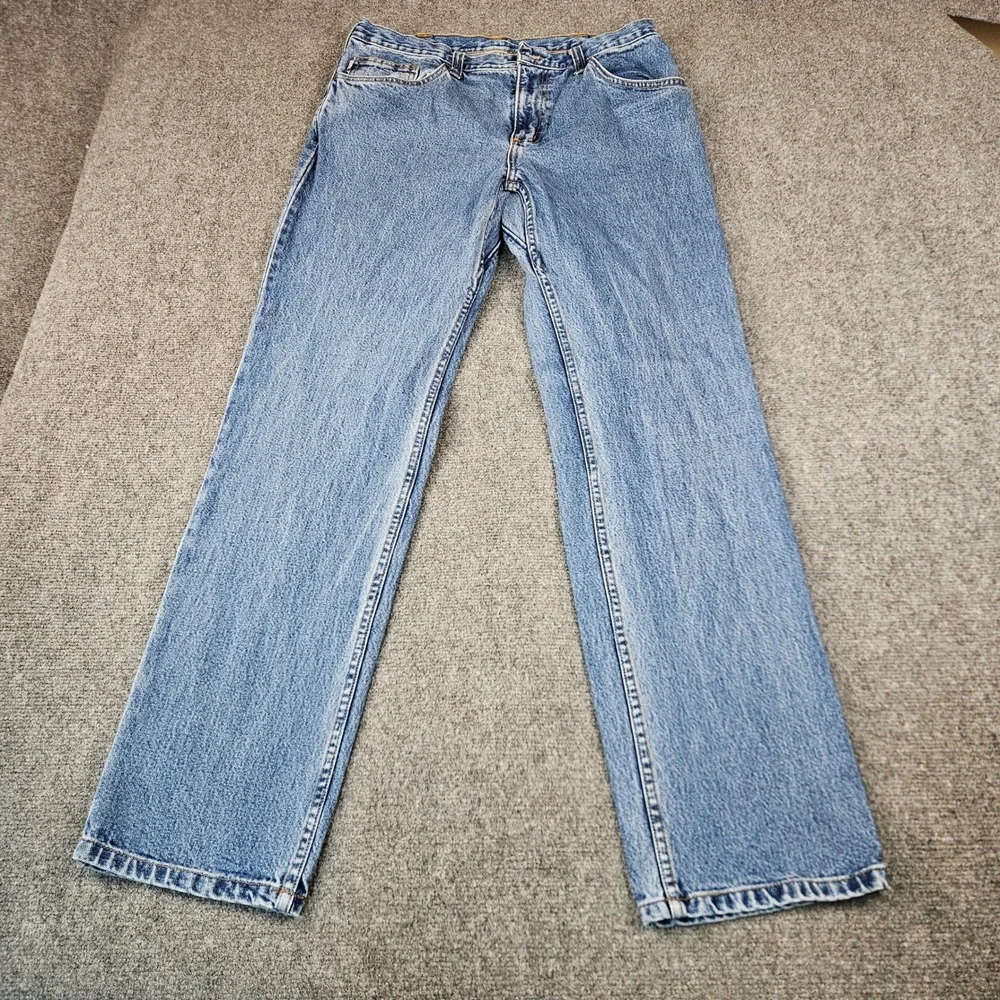 All American Clothing Co Mens Blue Straight Leg Jeans AA101L  34x34 USA Made